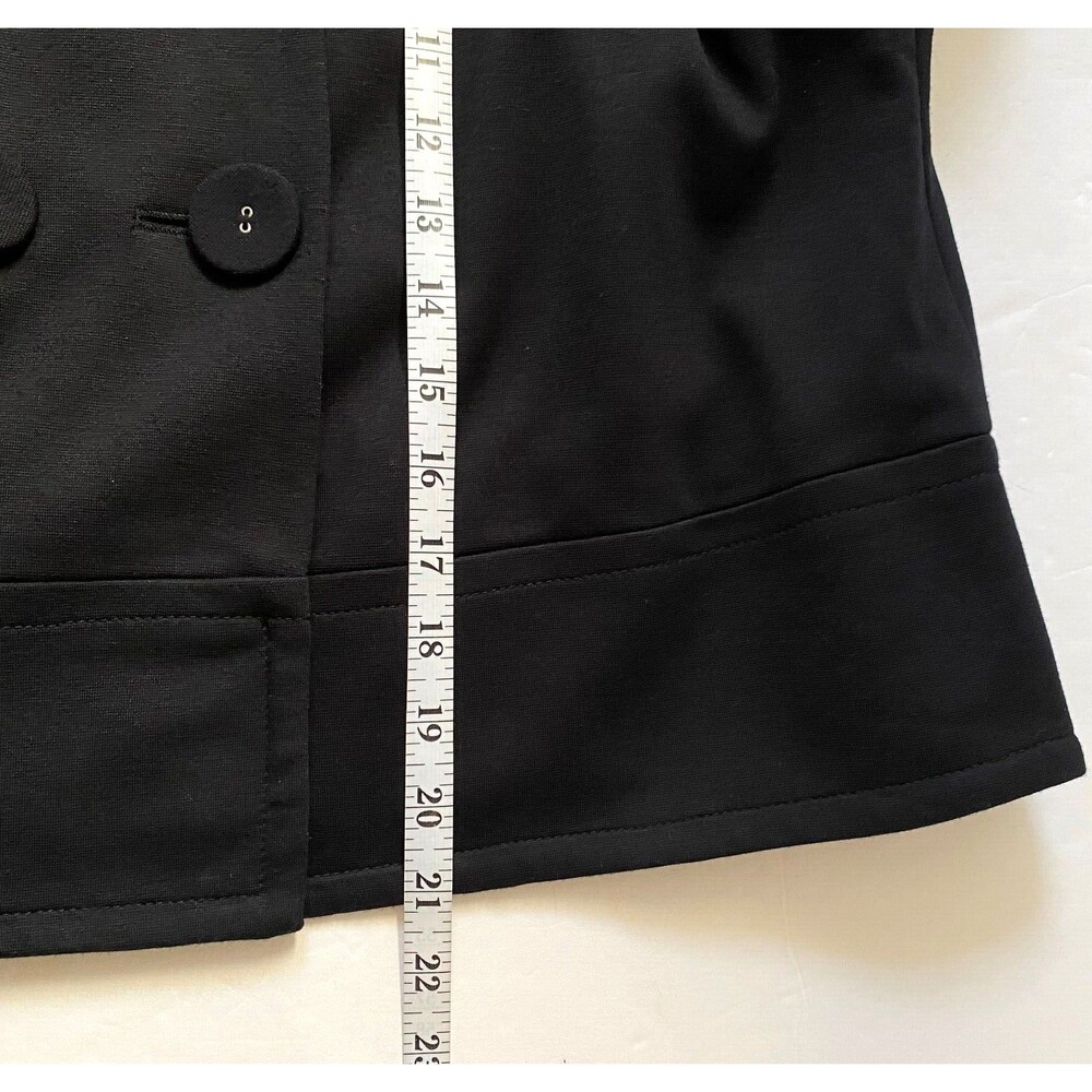 Sandro Sportswear Double Breasted Blazer Womens Size L Black 3/4 Cuffed Sleeves - Picture 16 of 16